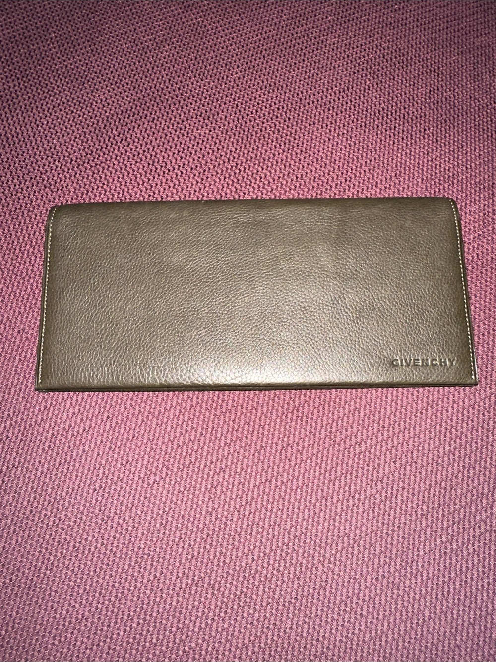 Givenchy Brown Leather Long Flap Wallet